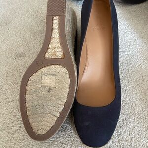 J. Crew Women's Navy Wedge Shoes